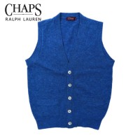 Chaps by RALPH LAUREN ニットベスト M ブルー ウール | Vintage.City 古着屋、古着コーデ情報を発信