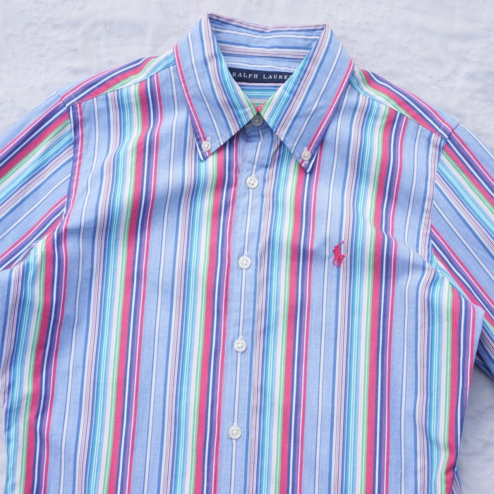RALPH LAUREN ストライプ マルチカラー コットンシャツ | Vintage.City 빈티지숍, 빈티지 코디 정보