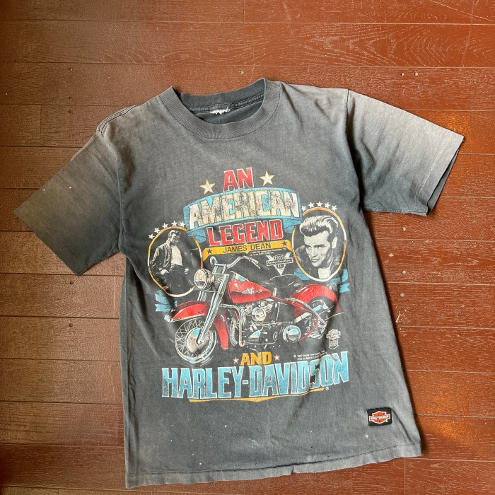 メンズ希少 USA製 Harley Davidson 犬柄 Tシャツ