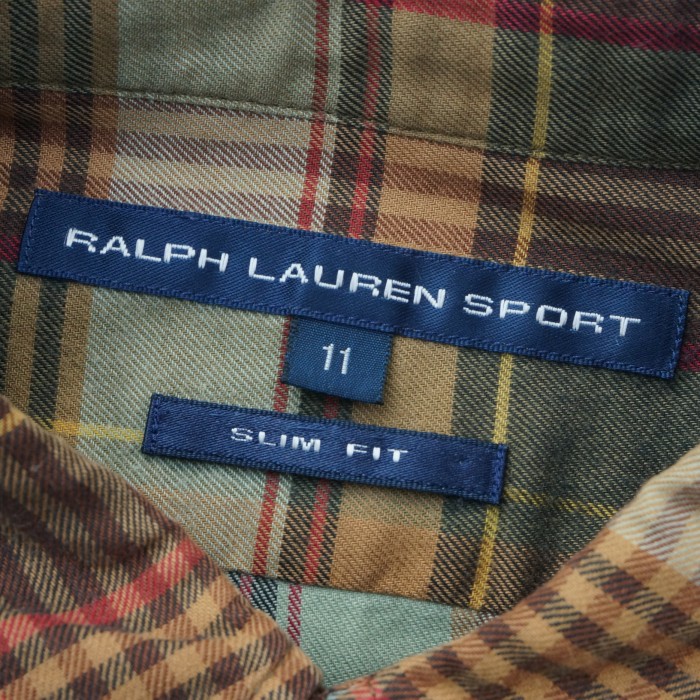 RALPH LAUREN SPORT slim fit チェック コットンシャツ | Vintage.City 古着屋、古着コーデ情報を発信