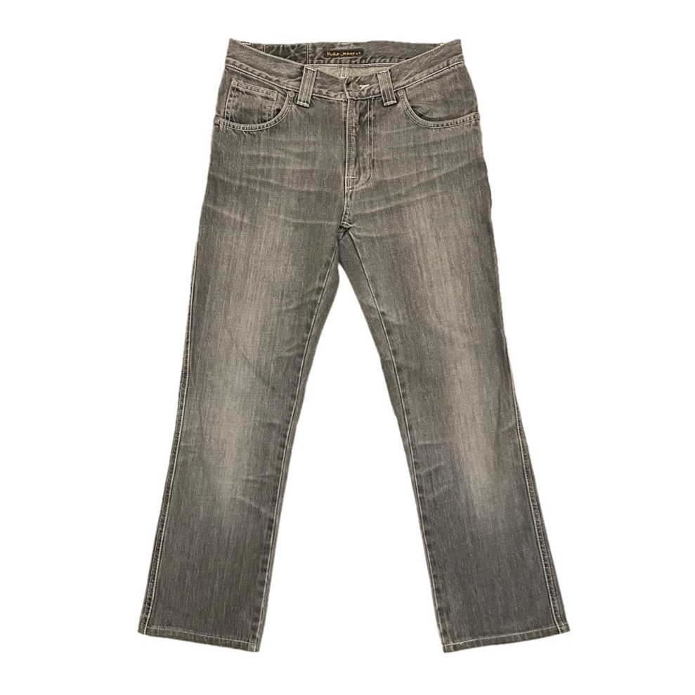 MADE IN ITALY製 nudie jeans ブラックデニムパンツ W28-L32サイズ ...
