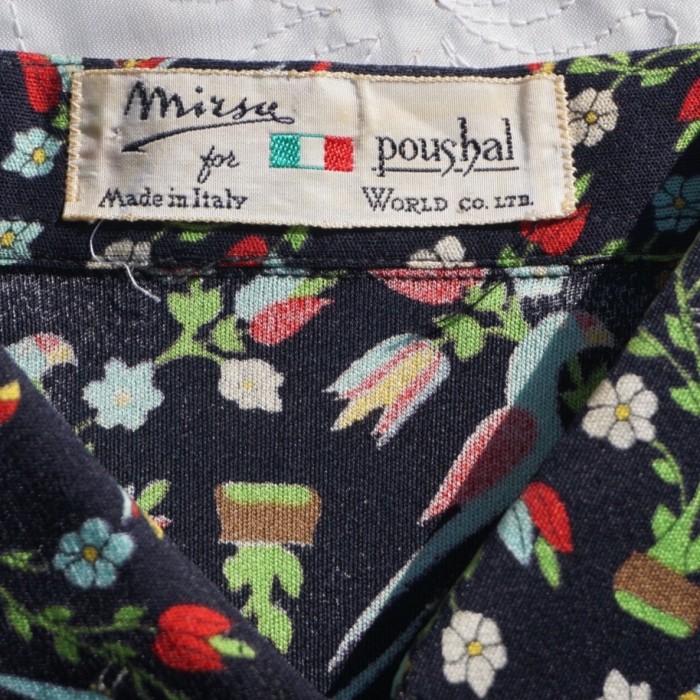 Poushal イタリア製 バード 総柄 ブラウス シャツ | Vintage.City 古着屋、古着コーデ情報を発信