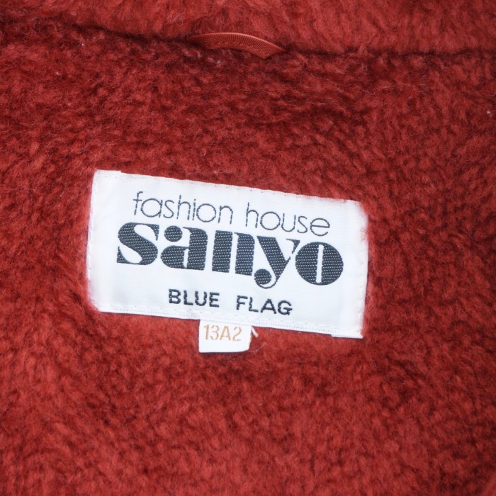 sanyo blue flag 裏ボア ポリエステルハーフコート | Vintage.City 빈티지숍, 빈티지 코디 정보