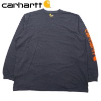 carhartt ロングスリーブ Tシャツ 3XL グレー コットン ポリエステル 袖ロゴ ビッグサイズ メキシコ製 | Vintage.City 古着屋、古着コーデ情報を発信