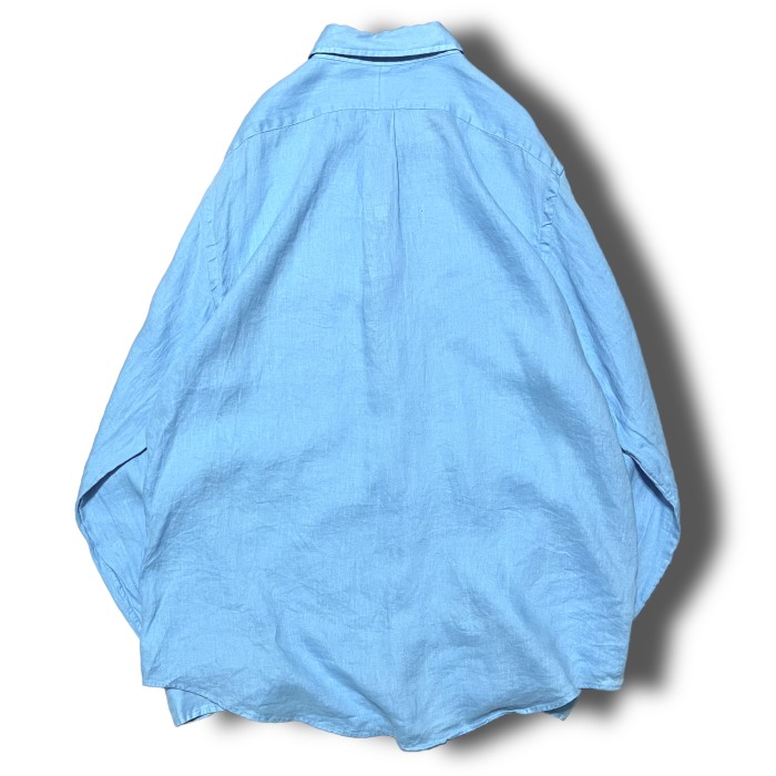 【Ralph Lauren】ボタンダウンリネンシャツ ライトブルー | Vintage.City 古着屋、古着コーデ情報を発信