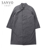 SANYO ステンカラーコート 90 グレー ポリエステル 日本製 | Vintage.City 古着屋、古着コーデ情報を発信