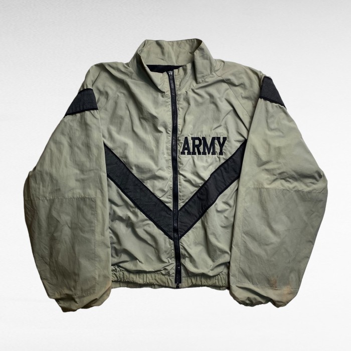 US ARMY トレーニングジャケット M カーキ ナイロンジャケット　美品
