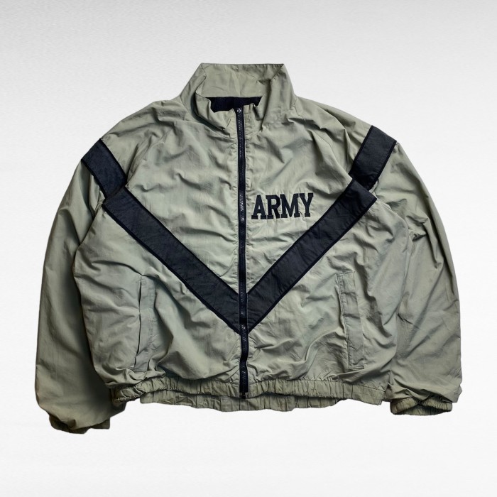 US ARMY トレーニングジャケット M カーキ ナイロンジャケット　美品