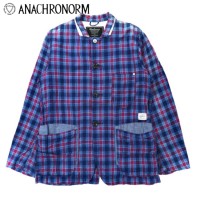 Anachronorm カバーオールシャツ 1 ブルー チェック コットン 日本製 | Vintage.City 古着屋、古着コーデ情報を発信