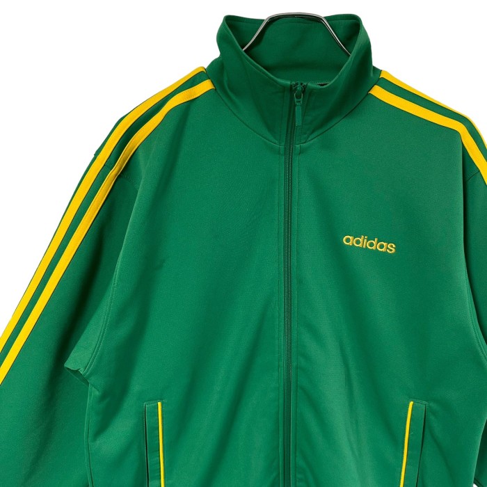 80s adidas バイカラー トラックジャケット グリーン 緑 ジャージ 