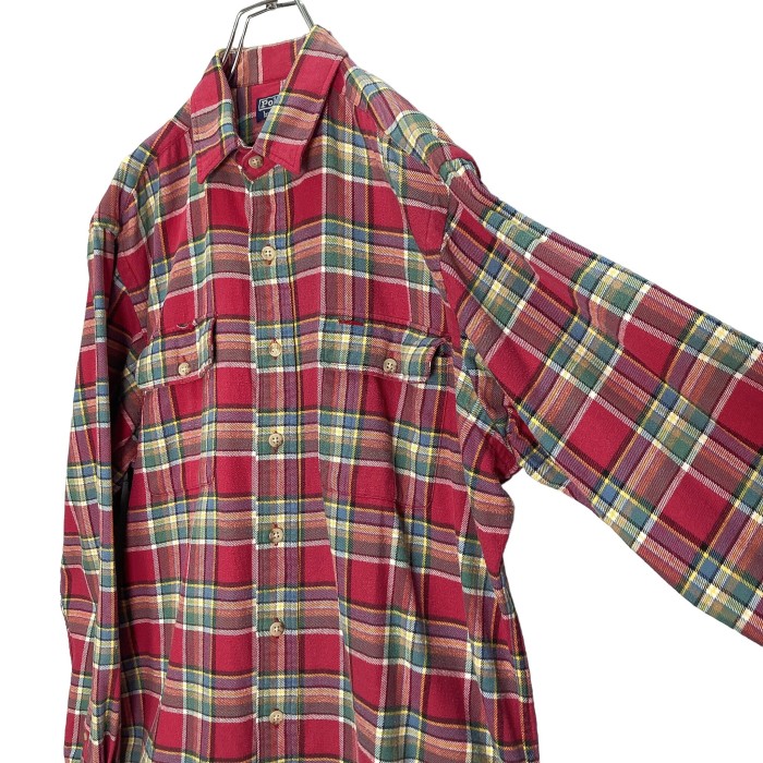 90-00s Polo by Ralph Lauren L/S cotton check nel shirt | Vintage.City 古着屋、古着コーデ情報を発信