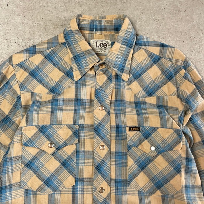 80年代 USA製 Lee リー  長袖 ウエスタンシャツ チェックシャツ メンズS相当 レディース | Vintage.City 古着屋、古着コーデ情報を発信