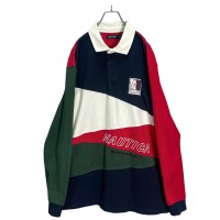 90-00s Nautica L/S multicolored rugger shirt | Vintage.City 古着屋、古着コーデ情報を発信