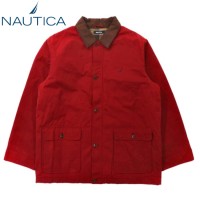 NAUTICA ハンティングジャケット カバーオール L ボルドー コットン 裏地チェック | Vintage.City 古着屋、古着コーデ情報を発信