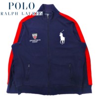 Polo by Ralph Lauren トラックジャケット ジャージ XL ネイビー コットン サイドライン ビッグポニー刺繍 GT.BRITAIN 1934 ビッグサイズ | Vintage.City 古着屋、古着コーデ情報を発信
