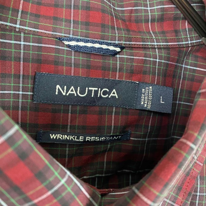 USA古着 NAUTICA チェックシャツ ロゴ刺繍 レッド ブラウン L | Vintage.City 古着屋、古着コーデ情報を発信
