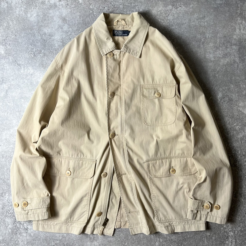 90s POLO RALPH LAUREN コットン ハンティング ジャケット L / 90年代