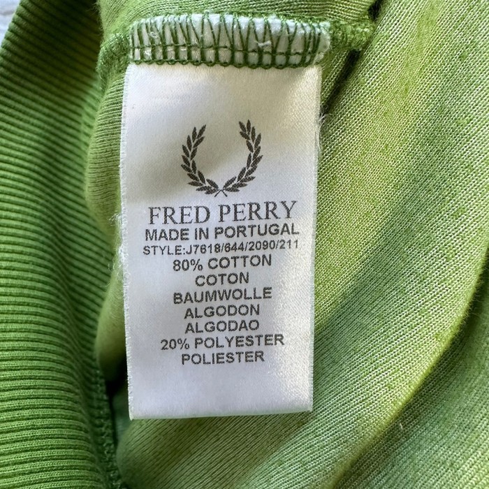 FRED PERRY トラックジャケット L ベロア 刺繍ロゴ ワンポイントロゴ