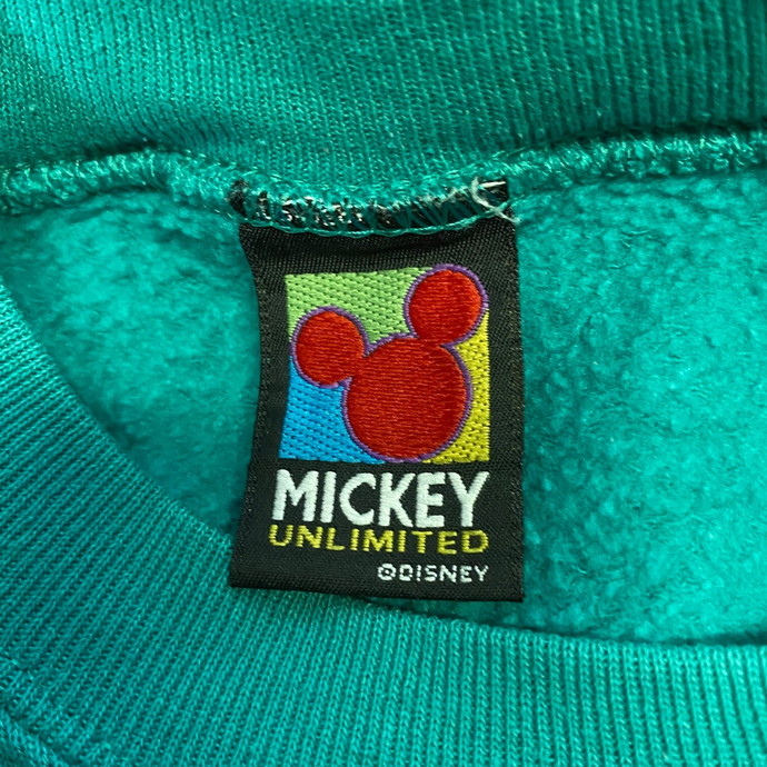 90年代 ディズニー ミッキーマウス 刺繍 キャラクタースウェット