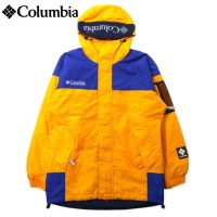 Columbia 90年代 マウンテンパーカー M イエロー ブルー ナイロン ドローコード ダブルジップ ビッグサイズ | Vintage.City 古着屋、古着コーデ情報を発信