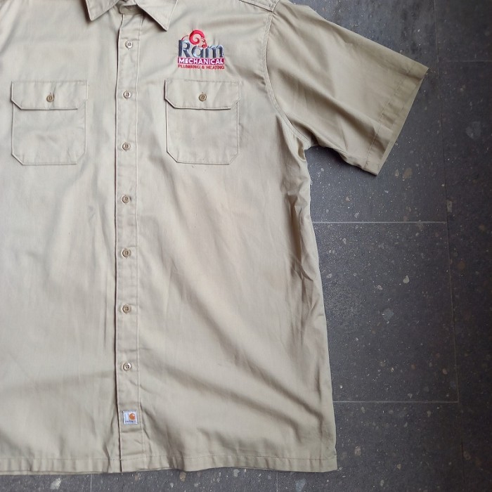 ビッグサイズ Carhartt 企業刺繍 ワークシャツ used [107021] | Vintage.City 古着屋、古着コーデ情報を発信
