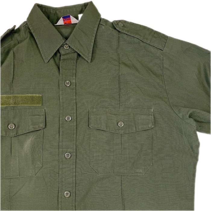 Lsize lipstop military shirt　米軍　ミリタリーシャツ リップストップ USA製  2396018 | Vintage.City 古着屋、古着コーデ情報を発信
