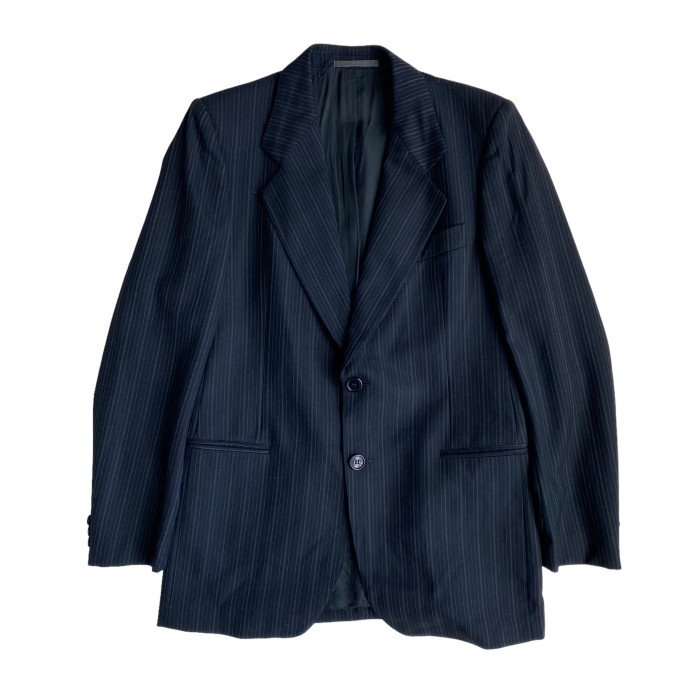 70s / Euro grey stripe wool tailored jacket テーラードジャケット | Vintage.City 古着屋、古着コーデ情報を発信