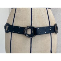 leather belt / 革ベルト チェーン ブラック | Vintage.City 빈티지숍, 빈티지 코디 정보