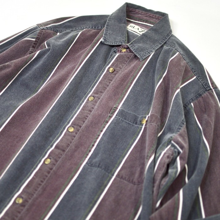 古着 オーバーサイズ デザインシャツ ストライプシャツ 長袖シャツ シャツ | Vintage.City 古着屋、古着コーデ情報を発信