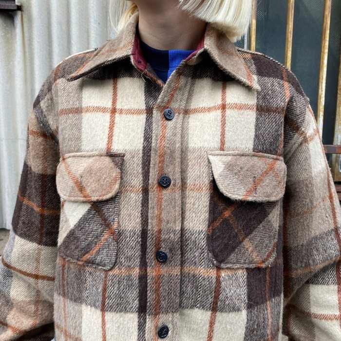 60年代 USA製 ビンテージ PURITAN ウール チェックシャツ メンズM | Vintage.City 古着屋、古着コーデ情報を発信