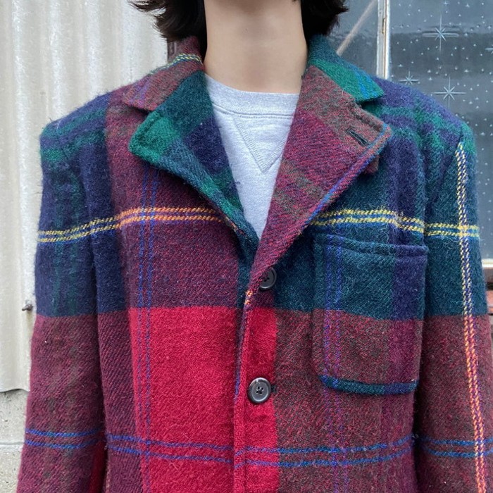 USA製 80年代 ラルフローレン チェック ウール テーラードジャケット レディースL相当 | Vintage.City 古着屋、古着コーデ情報を発信