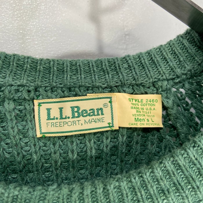 70s 80s USA製 L.L.Bean コットンニット セーター 緑 L | Vintage.City