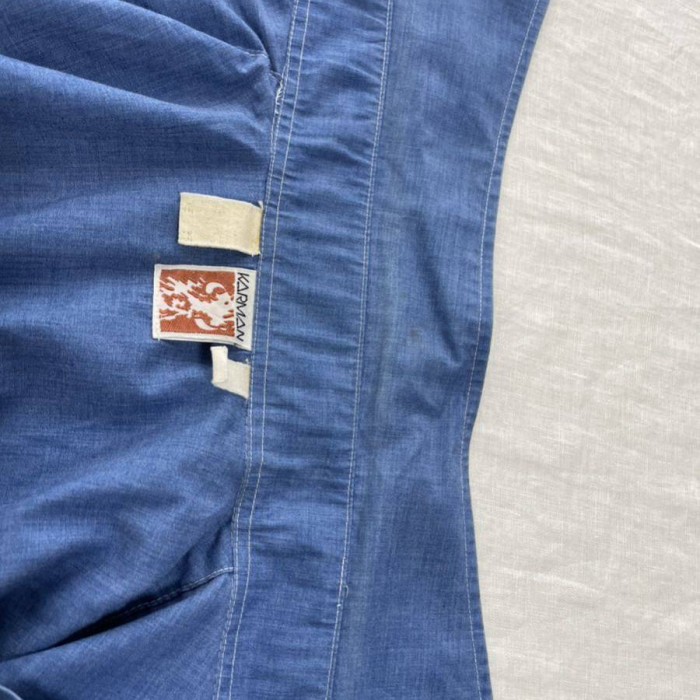 70s KARMAN カルマン ウエスタンシャツ 15 1/2 ブルー L 50s 60s ...