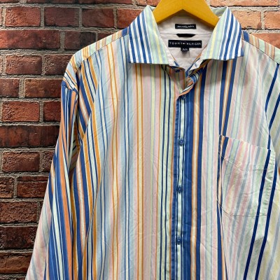 Tommy Hilfiger トミーヒルフィガー ストライプシャツ シャツ ビックサイズ  XL | Vintage.City 古着屋、古着コーデ情報を発信