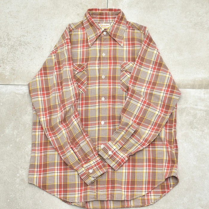 メンズ Mサイズ 80s ヴィンテージ  ゴールデンベル チェック ワークシャツ コットン 80's GoldenBell cotton check work shirt | Vintage.City 古着屋、古着コーデ情報を発信