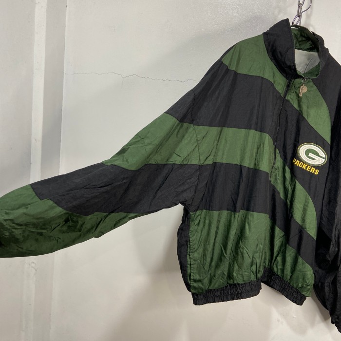 90s Green Bay packers ナイロンジャケット XXL 黒 緑 | Vintage.City 古着屋、古着コーデ情報を発信
