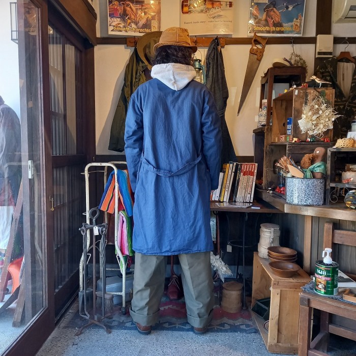 ドイツ製 ヘリンボーン ショップコート used [201054] | Vintage.City 古着屋、古着コーデ情報を発信