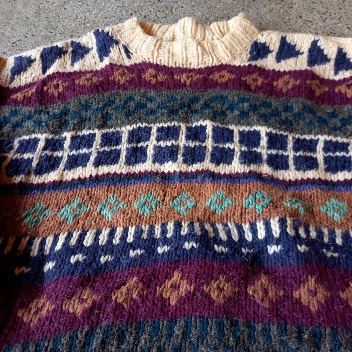 南米製 エスニック ハンドニットセーター used [201022] | Vintage.City 古着屋、古着コーデ情報を発信