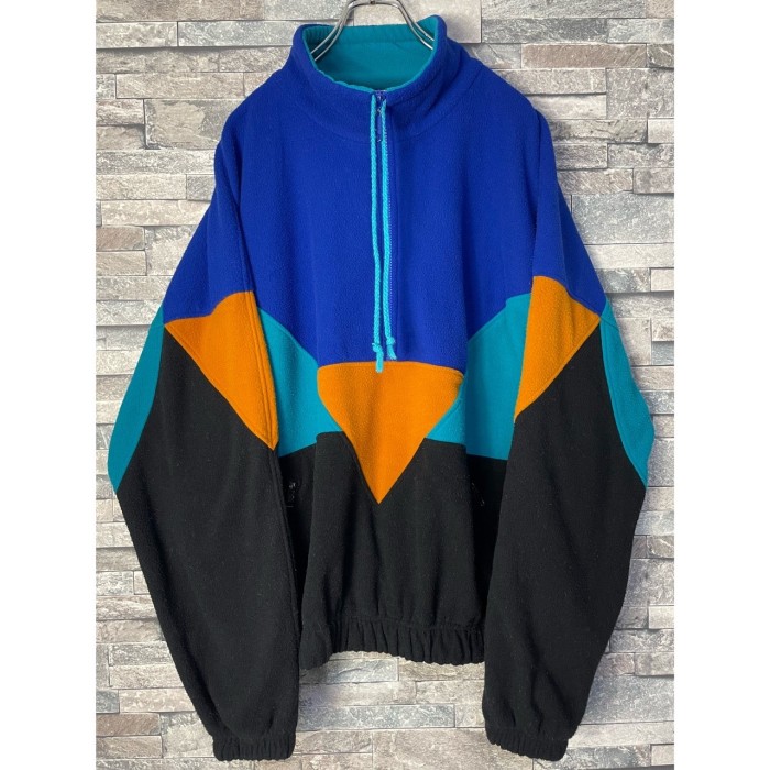 Multi color Half zip fleece jacket | Vintage.City 古着屋、古着コーデ情報を発信