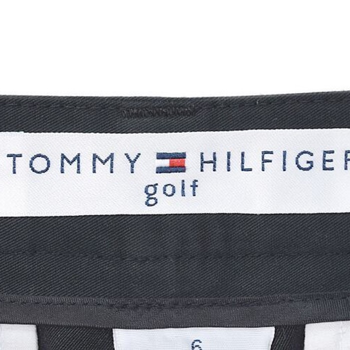 トミーヒルフィガー ゴルフ 2タック ショーツ ハーフパンツ レディース6 ブラック ポリエステル素材 TOMMY HILFIGER @EZ0555 | Vintage.City 古着屋、古着コーデ情報を発信