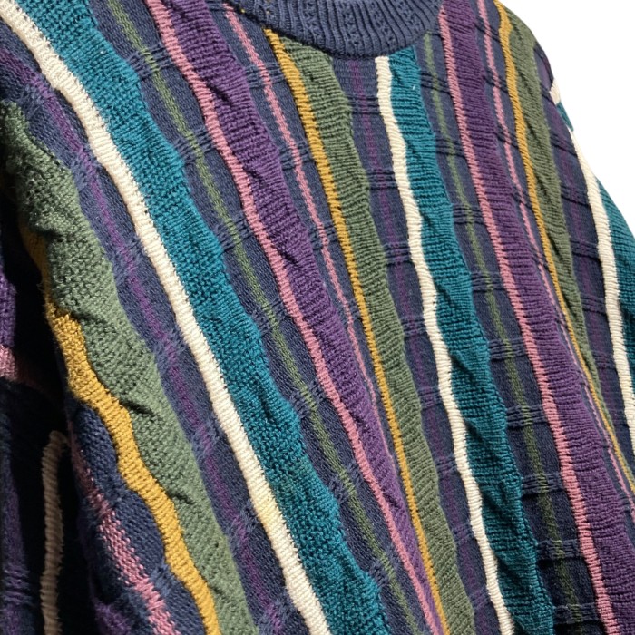STRUCTURE knit sweater ニット セーター デザイン コットン | Vintage.City 古着屋、古着コーデ情報を発信