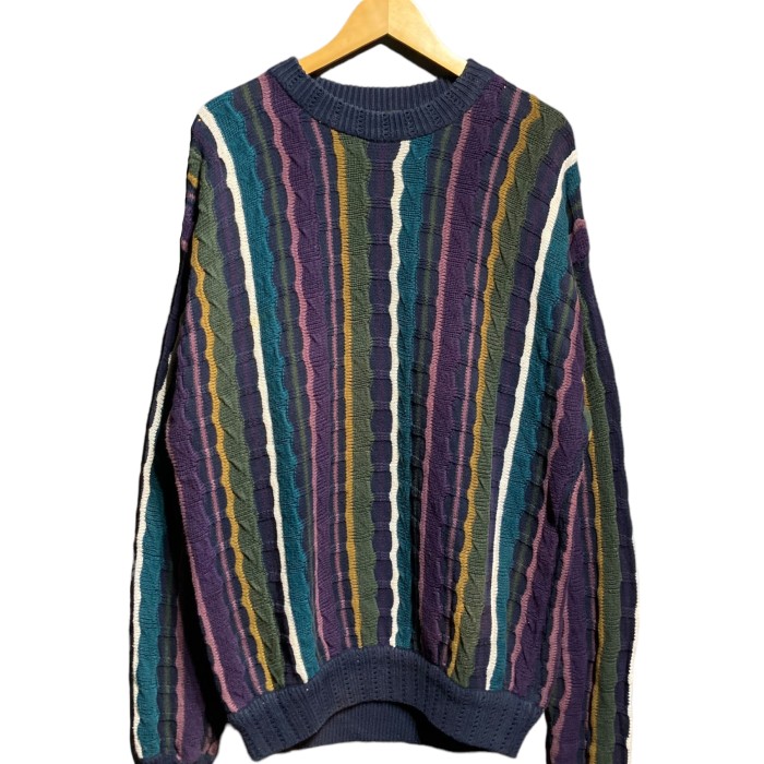 STRUCTURE knit sweater ニット セーター デザイン コットン | Vintage.City 古着屋、古着コーデ情報を発信