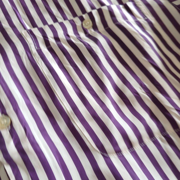 GOOUCH deadstock silk 100 stripe shirtsグーチ デッドストック シルクシャツ　ストライプシャツ | Vintage.City 古着屋、古着コーデ情報を発信
