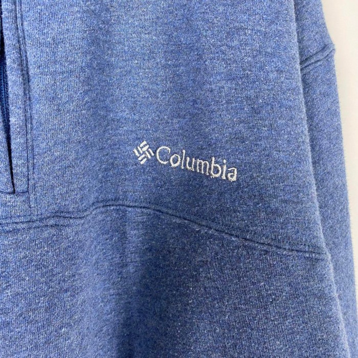 古着 Columbia ロゴ刺繍 ハーフジップ スウェット くすみブルー XL | Vintage.City 古着屋、古着コーデ情報を発信