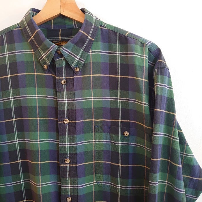 80s~90s Eddie Bauer check design BD shirt | Vintage.City 古着屋、古着コーデ情報を発信