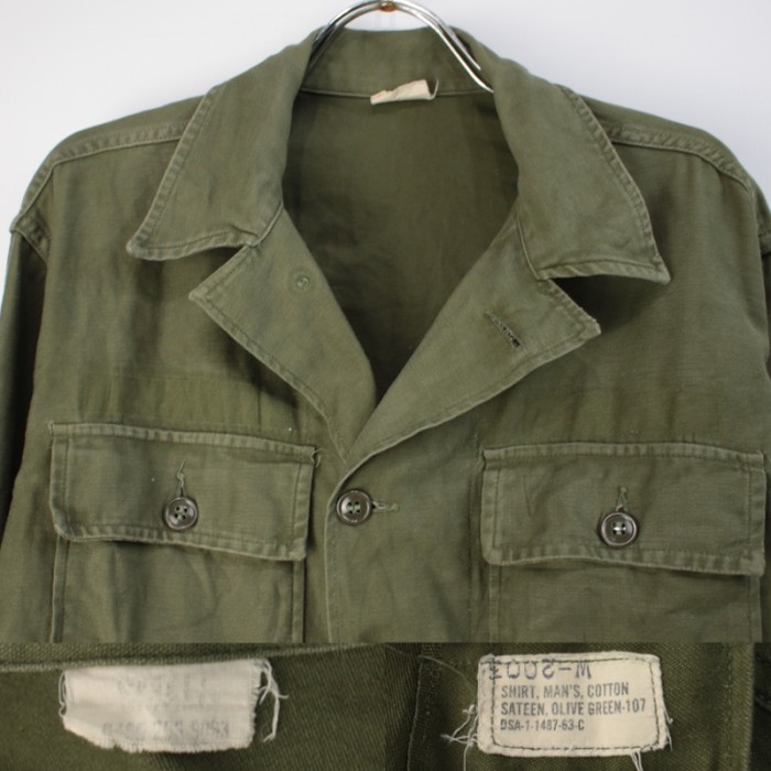 米軍 コットン ユーティティシャツ 筒袖  63年 実物 SMALL  ミリタリーシャツ [9018269] | Vintage.City 古着屋、古着コーデ情報を発信