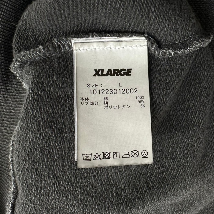 XLARGE エクストララージ パーカー L 刺繍ロゴ バックロゴ ダメージ
