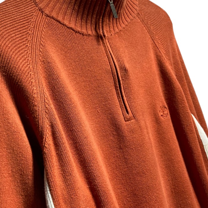Timberland ティンバーランド knit sweater ハーフジップ ニット ...