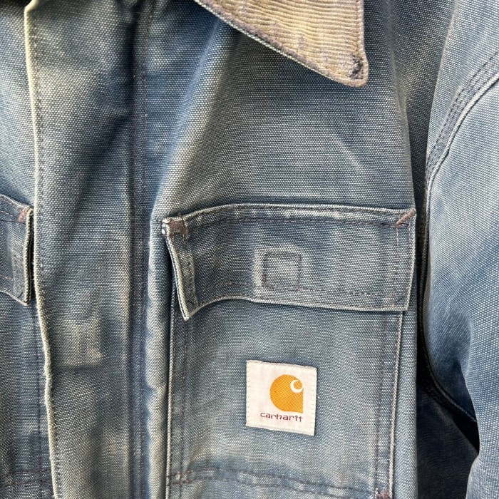 90s カーハート ダックジャケット ワンポイント 刺繍 ロゴ ヘビー 