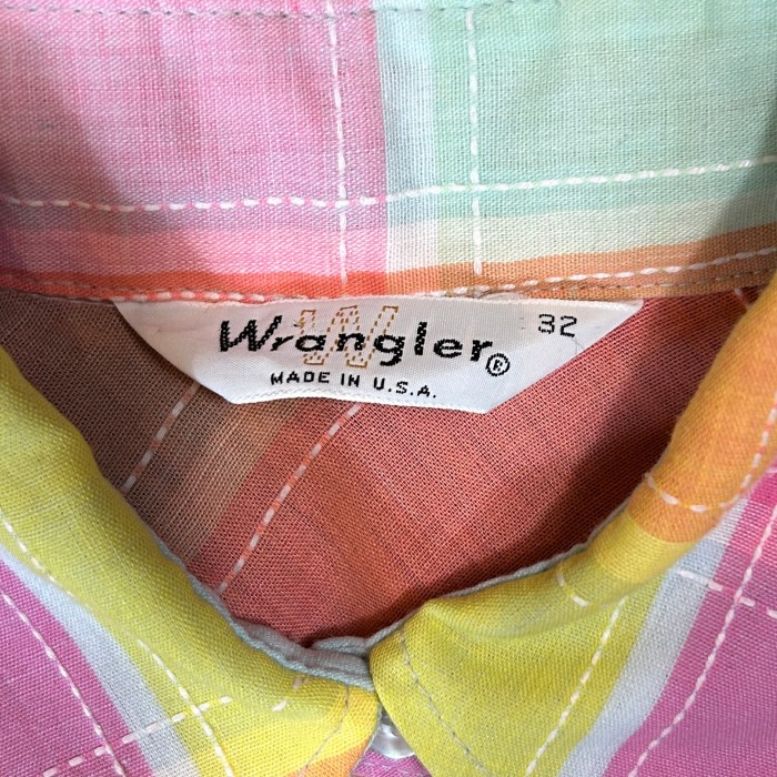【Lady's】70s Wrangler パステルカラー アーガイルチェック シャツ / Made In USA Vintage ヴィンテージ 古着 70年代 | Vintage.City 古着屋、古着コーデ情報を発信